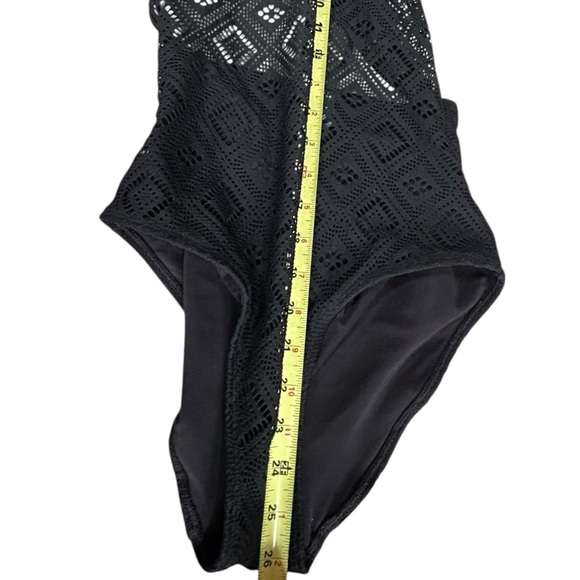 Aerie Elegant Black Lace Crochet One-Piece Swimsuit, Size S/P - Picture 6 of 8